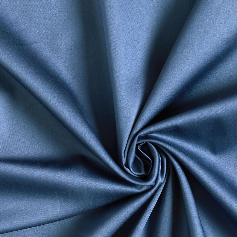satin di cotone tinta unita – colore blu jeans,  image number 1