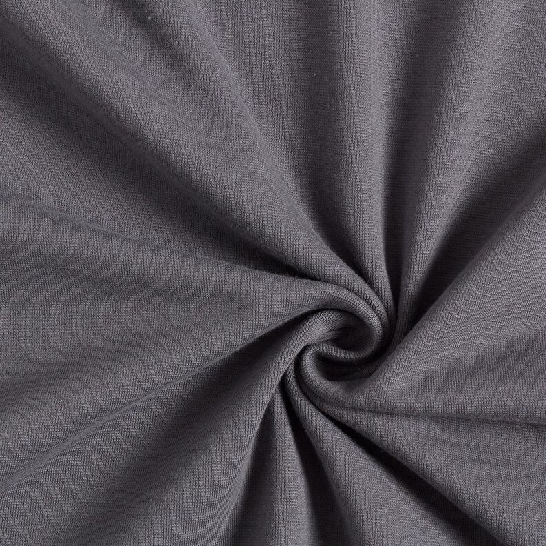 GOTS tessuto per bordi e polsini in cotone | Tula – grigio scuro,  image number 1