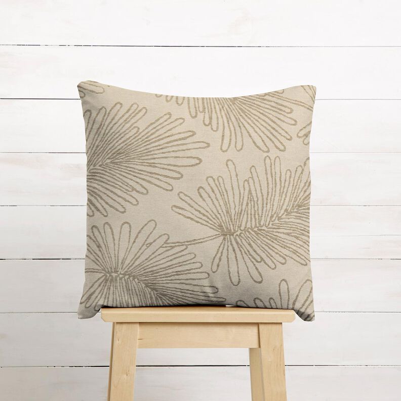 tessuto arredo Jacquard Contorni delle foglie – naturale, image number 7