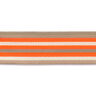 nastro gros-grain per borse, neon [ 40 mm ] – arancio neon/beige,  thumbnail number 3