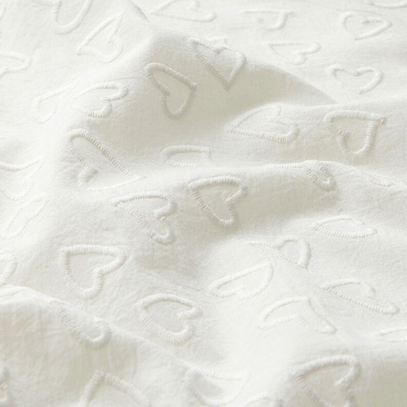 batista Cuori ricamati | Poppy Fabrics – avorio,  image number 2