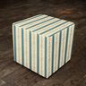tessuto per arredi, jacquard, righe in stile Biedermeier – crema/blu,  thumbnail number 6