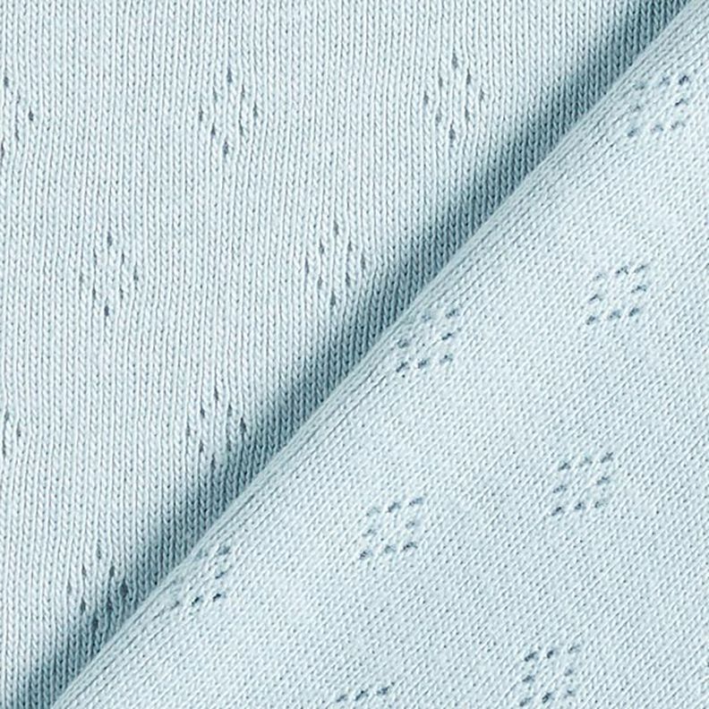 jersey maglia fine con motivi traforati – azzurro,  image number 3
