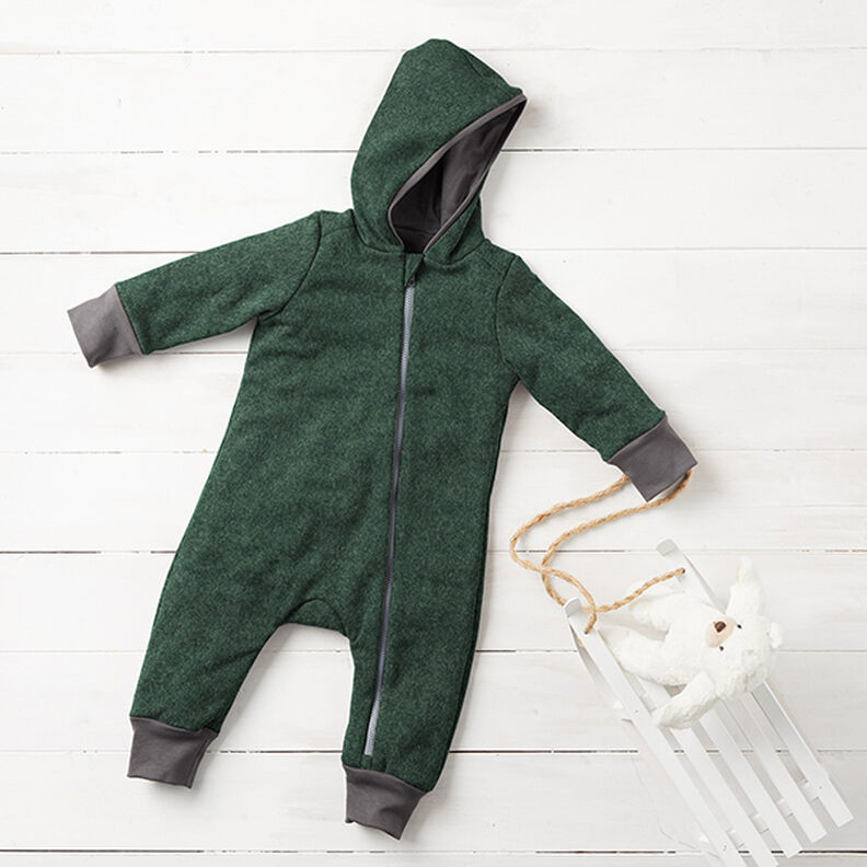 loden follato in lana mélange – verde scuro,  image number 8