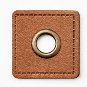 Toppa con occhiello [30 x 30 mm] – bronzo/rame, 