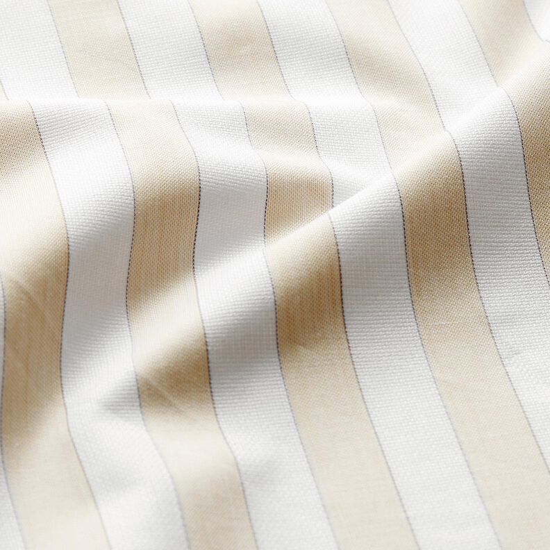 Tessuto in cotone a righe – bianco/anacardo, image number 2