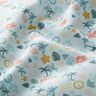 popeline di cotone bio Mondo delle palme – azzurro baby/menta chiaro,  thumbnail number 2
