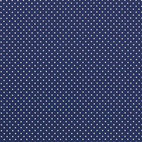 popeline di cotone piccoli pois – blu marino/bianco, 