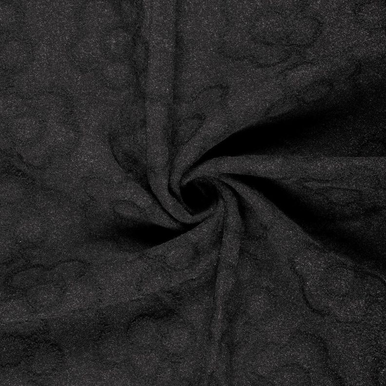 tessuto per cappotti Fiori sublimi – nero, image number 3