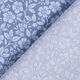 popeline di cotone fiori bicolore – colore blu jeans/azzurro,  thumbnail number 4