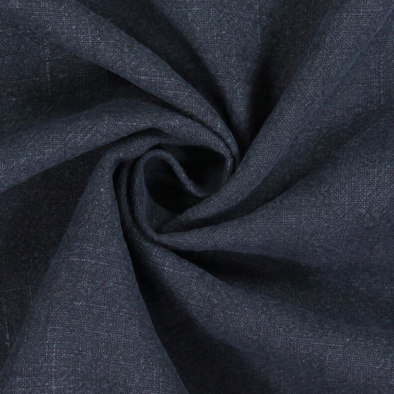 Tessuto di misto ramiè lavato a pietra, qualità pesante – blu notte,  image number 2