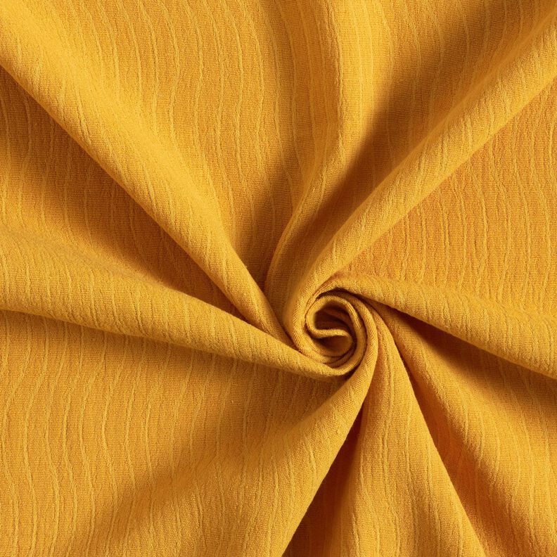 misto cotone-lino Jacquard Motivo a onde – giallo curry,  image number 4