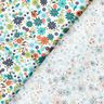 tessuto in cotone cretonne Fiorellini sparsi – petrolio/bianco,  thumbnail number 4