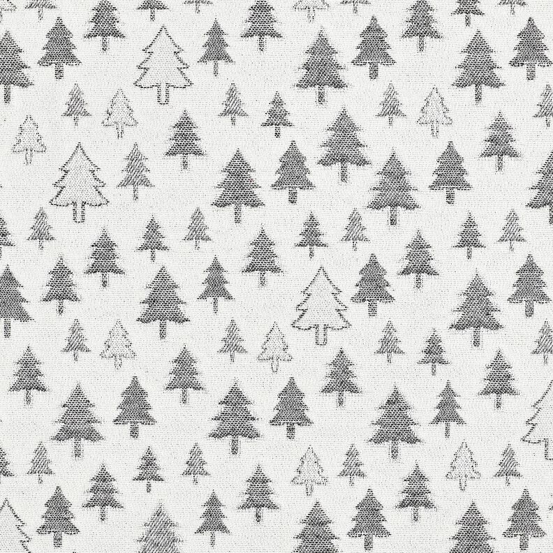 tessuto arredo Jacquard Abeti luccicanti – antracite/argento,  image number 1
