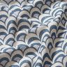 tessuto in cotone popeline Archi eleganti – grigio blu/tortora chiaro,  thumbnail number 2
