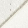 Batista di cotone ricami a giorno fiorellini – bianco lana,  thumbnail number 4