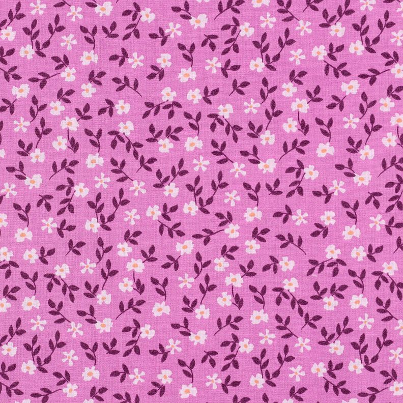 GOTS popeline di cotone fiorellini | Poppy Fabrics – pink/bianco, image number 1
