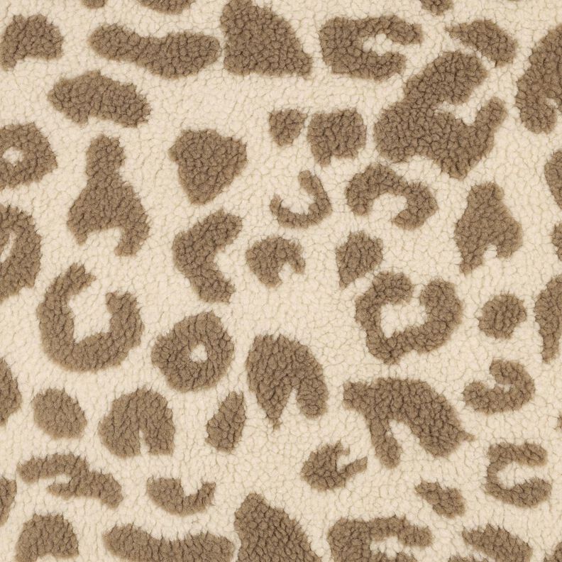 tessuto peluche leopardo – naturale/talpa scuro, image number 1