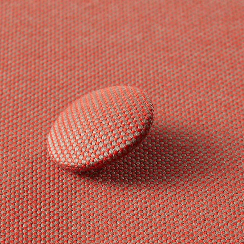 bottone rivestito - tessuto arredo da esterni Agora Panama - rosso,  image number 2