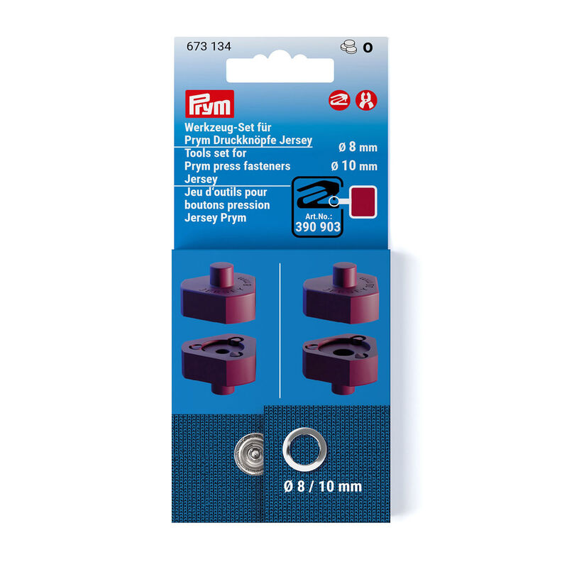 Set di utensili bottoni a pressione jersey [Ø 8 + 10 mm] | Prym – bacca,  image number 1