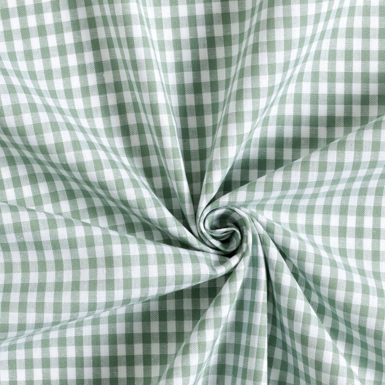 tessuto in cotone Quadro vichy 0,5 cm – verde salvia/bianco,  image number 3