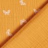 mussolina / tessuto doppio increspato Farfalle delicate – giallo curry,  thumbnail number 4