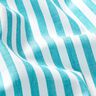 Tessuto in cotone a righe sottili – bianco/turchese,  thumbnail number 2