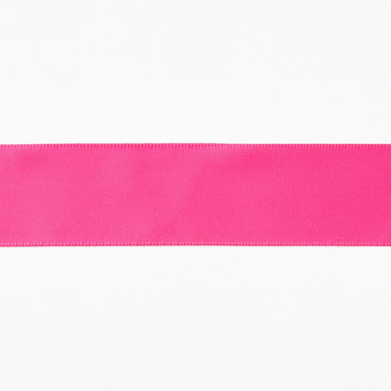 Nastro in satin [25 mm] – rosa fucsia acceso,  image number 1