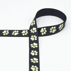 Nastro riflettente Guinzaglio per cani Zampe [20 mm] – nero, 