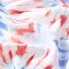 tessuto per costumi da bagno Batik Mandala – bianco/peperoncino, 