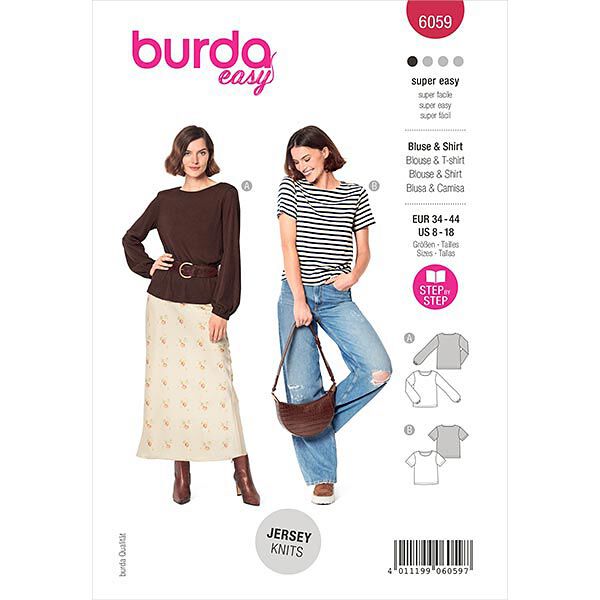 blusa, Burda 6059 | 34-44, image number 1