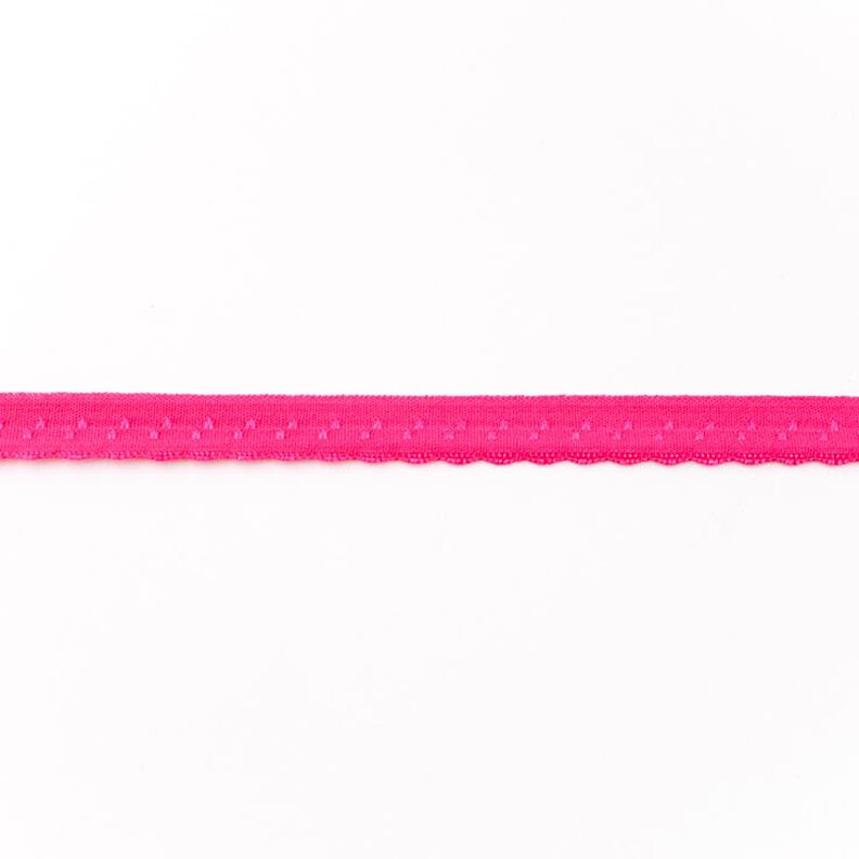 Fettuccia elastica pizzo [12 mm] – rosa fucsia acceso,  image number 1