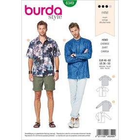 camicia da uomo, Burda 6349 | 46 - 60, 