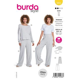 abbigliamento da casa | Burda 5853 | 34-44, 