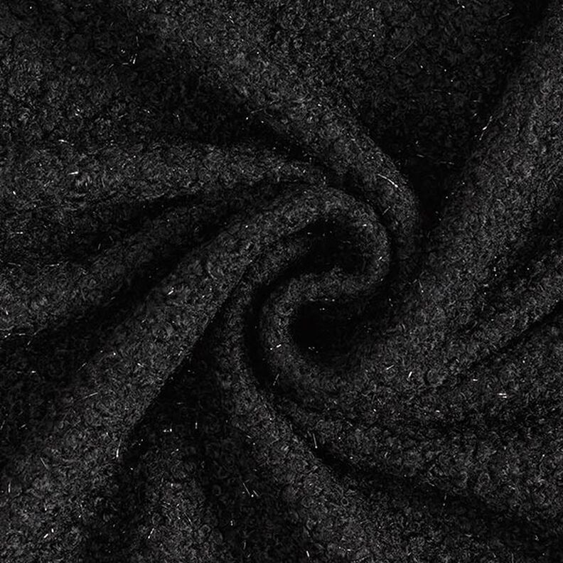Fili lucidi lavorati a maglia bouclé – nero,  image number 1
