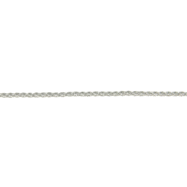 Metallico cordoncino [Ø 2 mm] – argento effetto metallizzato,  image number 1