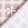 jersey di cotone Quadrotti e fiori &ndash; bianco/rosa,  thumbnail number 4