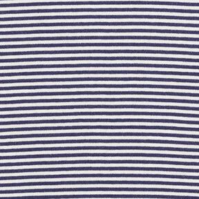 tessuto tubolare per polsini, righe sottili – blu marino/bianco, 