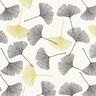 jersey di cotone Foglie di ginkgo – bianco lana/verde lime,  thumbnail number 1