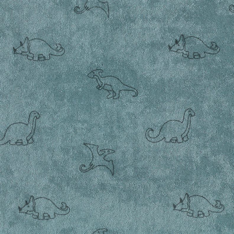 Maglia in spugna Dinosauri – blu colomba,  image number 1
