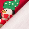 taglio di tessuto French terry, felpa estiva Pinguino nella neve – rosso,  thumbnail number 4