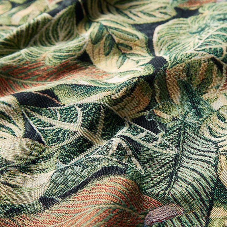 tessuto arredo gobelin foglie di palma – verde scuro,  image number 2