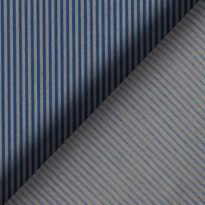 Tessuto per camicia a righe verticali – blu/grigio,  image number 4