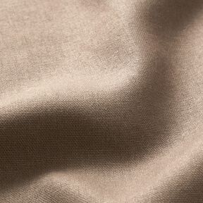 Tessuto in puro lino pesante tinta unita – talpa scuro, 