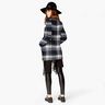 Tessuto per cappotto con retro in pelliccia quadrettato – blu notte/grigio ardesia,  thumbnail number 6