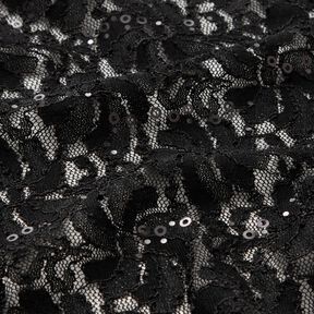 Fiori di paillettes di pizzo – nero, 