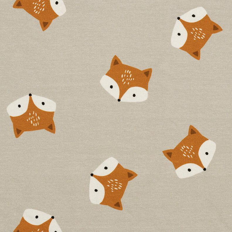 French terry Piccola volpe – grigio argento,  image number 1