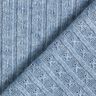 tessuto in maglia Ajour eleganti strisce glitterate – azzurro,  thumbnail number 4