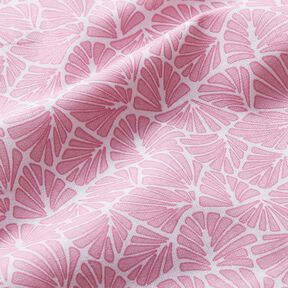 cotone rivestito Mini foglie astratte – rosa/bianco, 