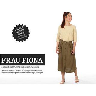 FRAU FIONA Gonna con abbottonatura e ampie tasche applicate | Studio Schnittreif | XS-XXL, 